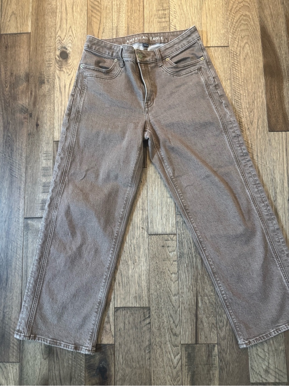 American Eagle Outfitters Straight Leg Jeans in Taupe Brown